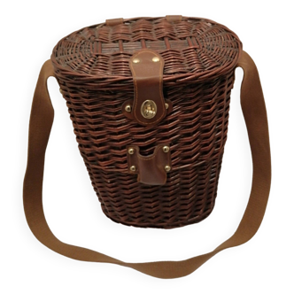 Panier porte bouteille de vins en osier