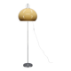 Guzzini Meblo floor lamp with plastic shade, Italy 1970 — Space Age chrome modern