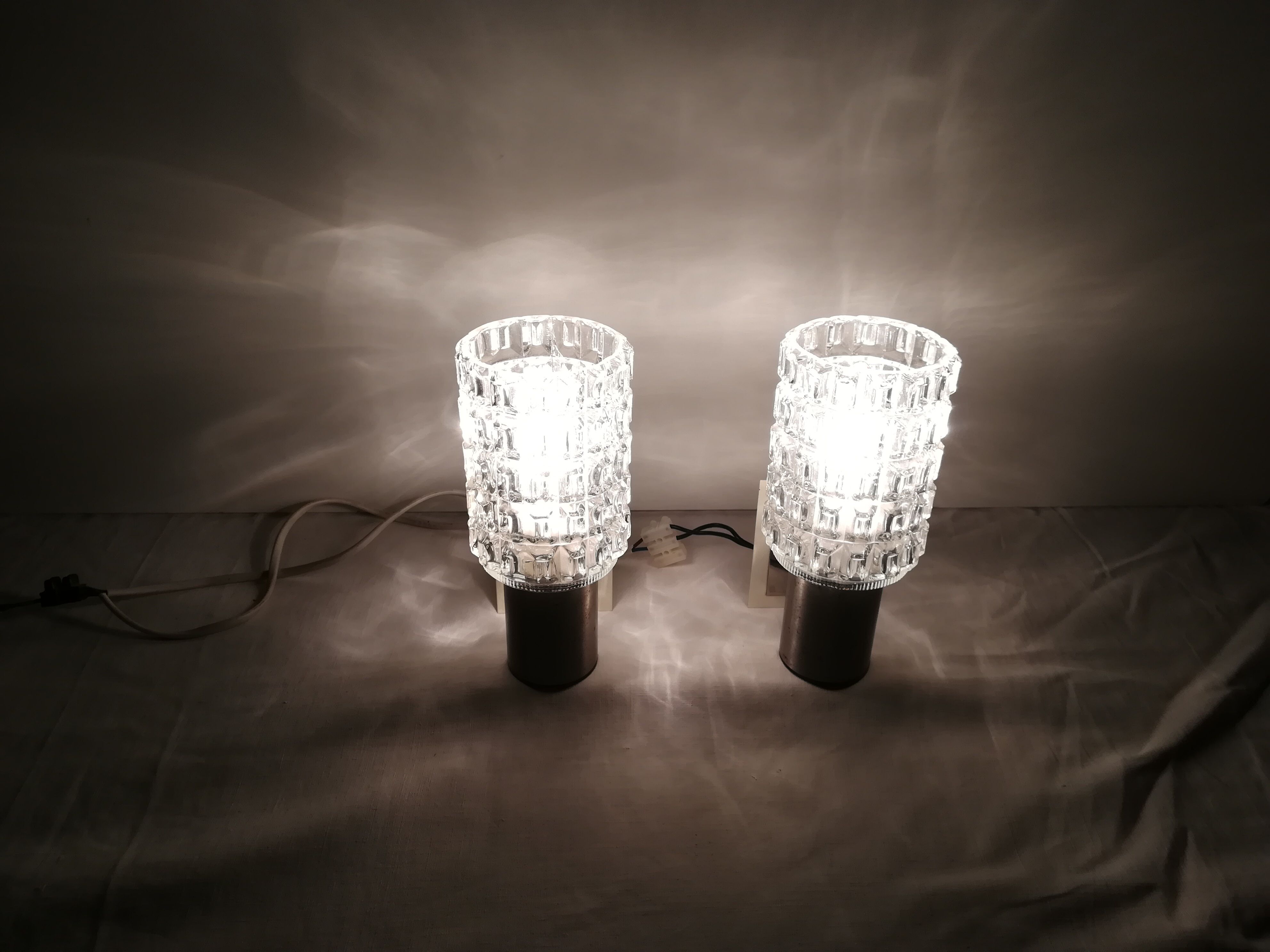 Pair wall lamps 1960