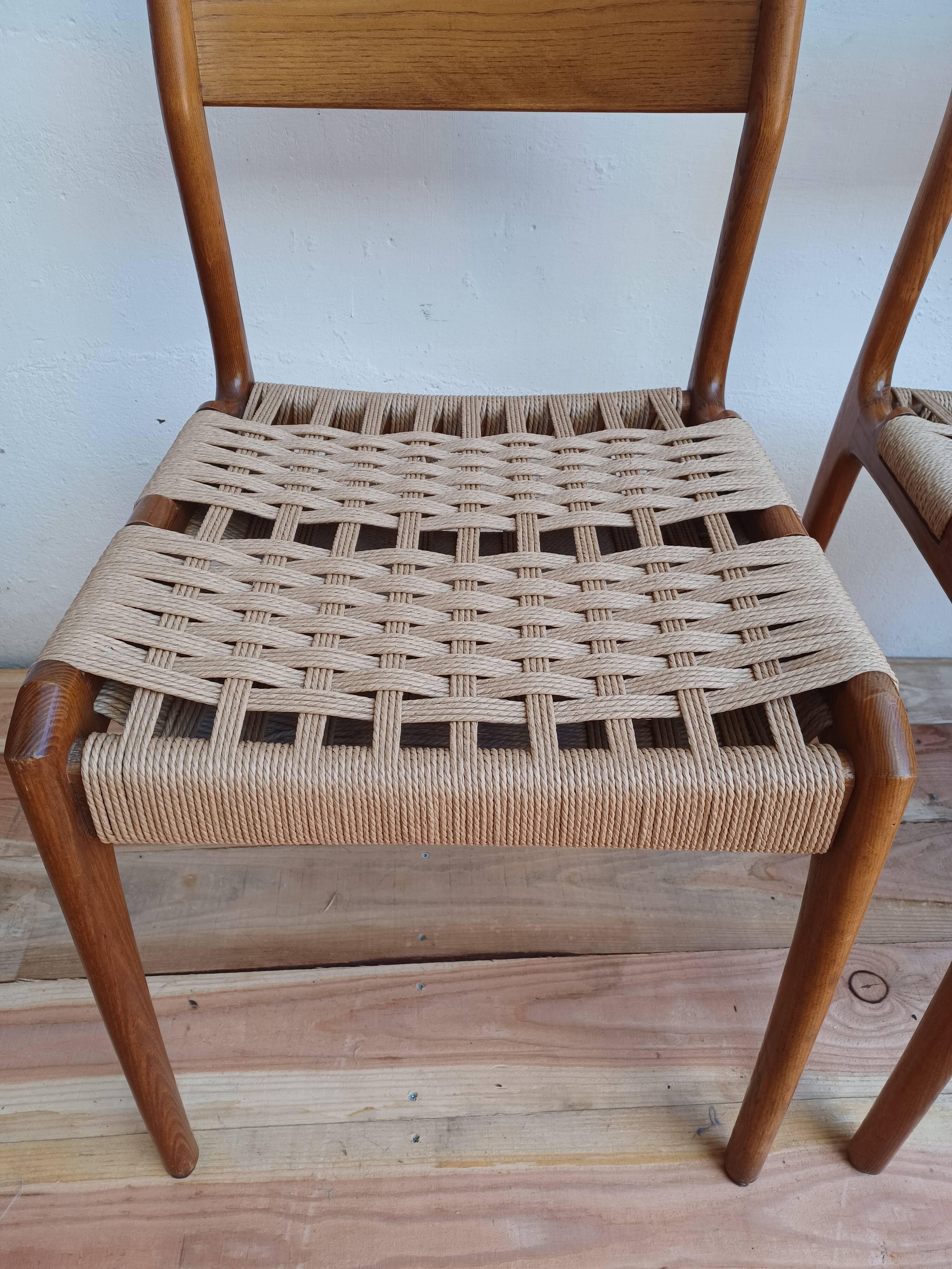 Pair of chairs, Consorzio Sedie Friuli, 1960