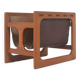Danish teak & leather magazine holder by Salin Møbler, 1970s