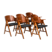 Danish shell chairs in teak and oak 1950s