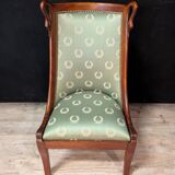 Pair of Empire style armchairs in mahogany