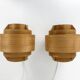 Pair of V-327 pine wall lights Hans-Agne Jakobsson for AB Markaryd, 1960