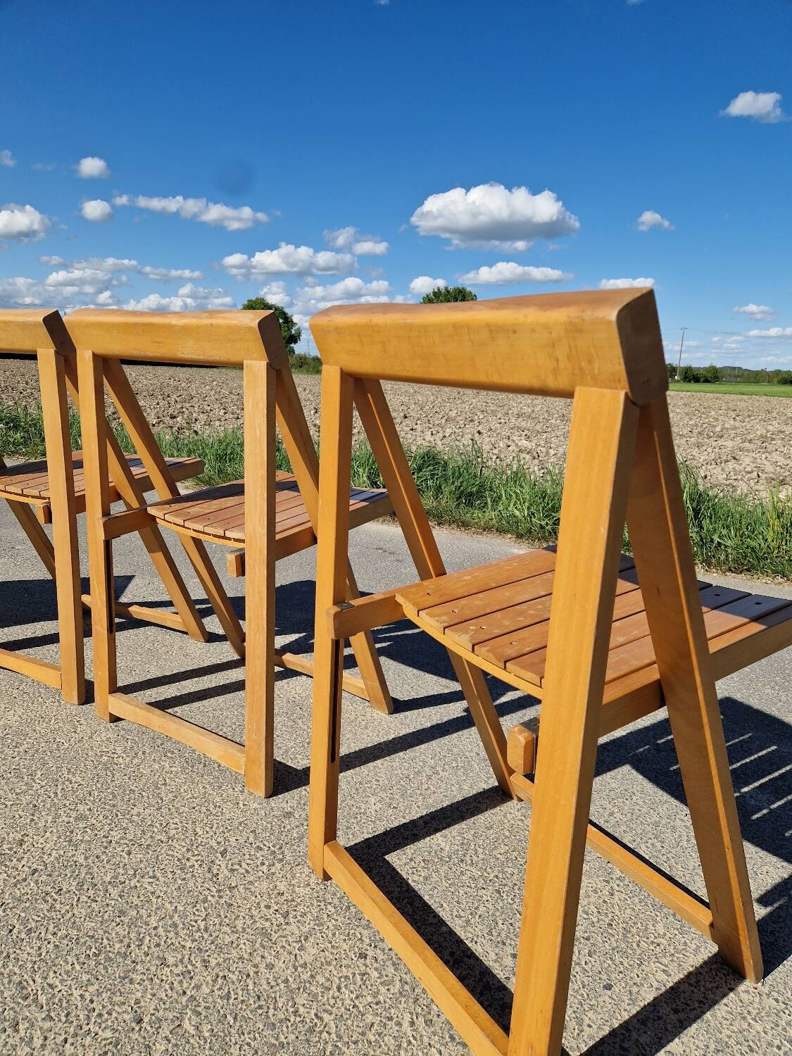 Set of 4 Vintage Folding Chairs