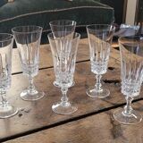 6 crystal flutes