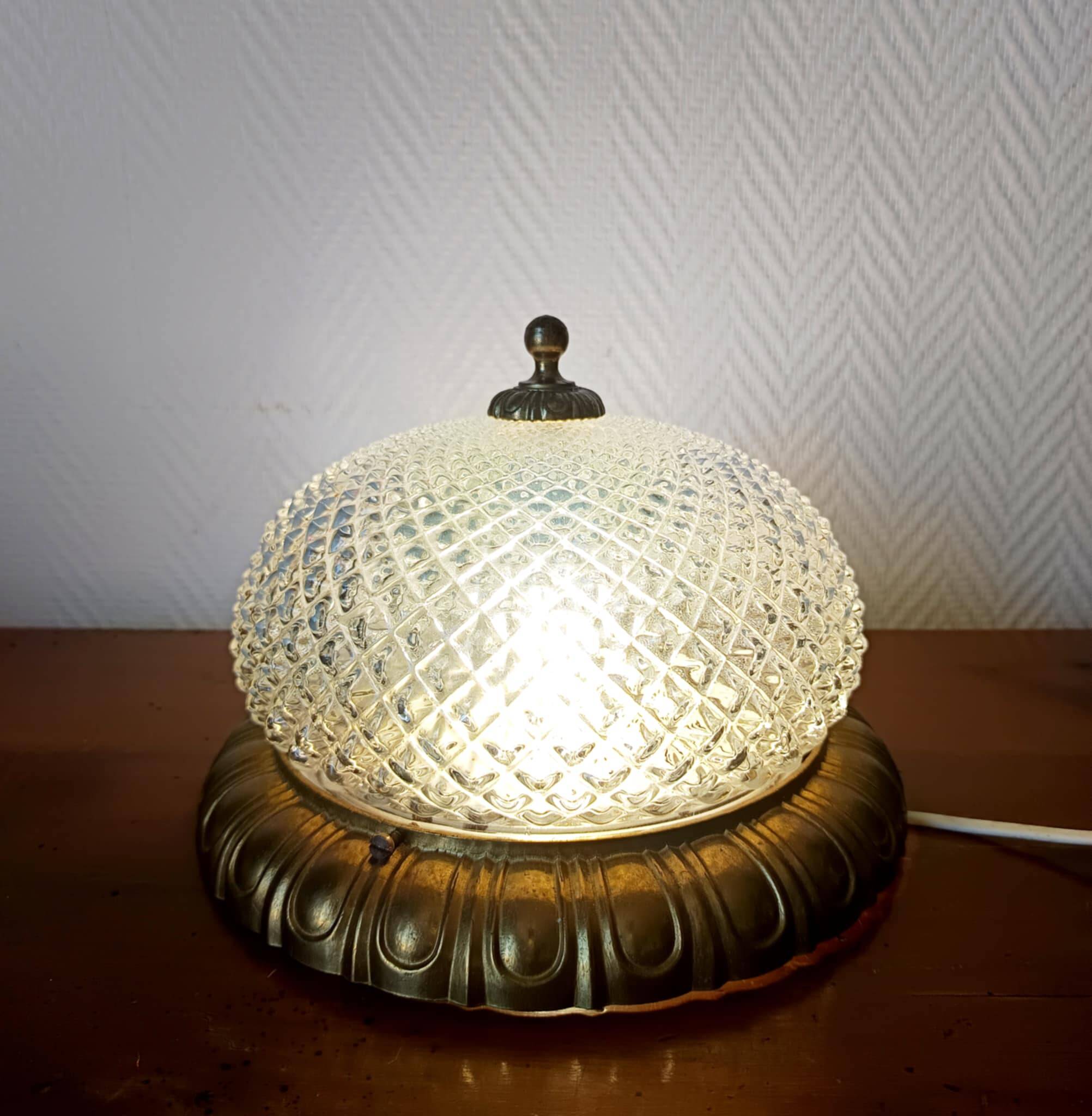 1950s Hollywood Regency Style Dome Ceiling Light