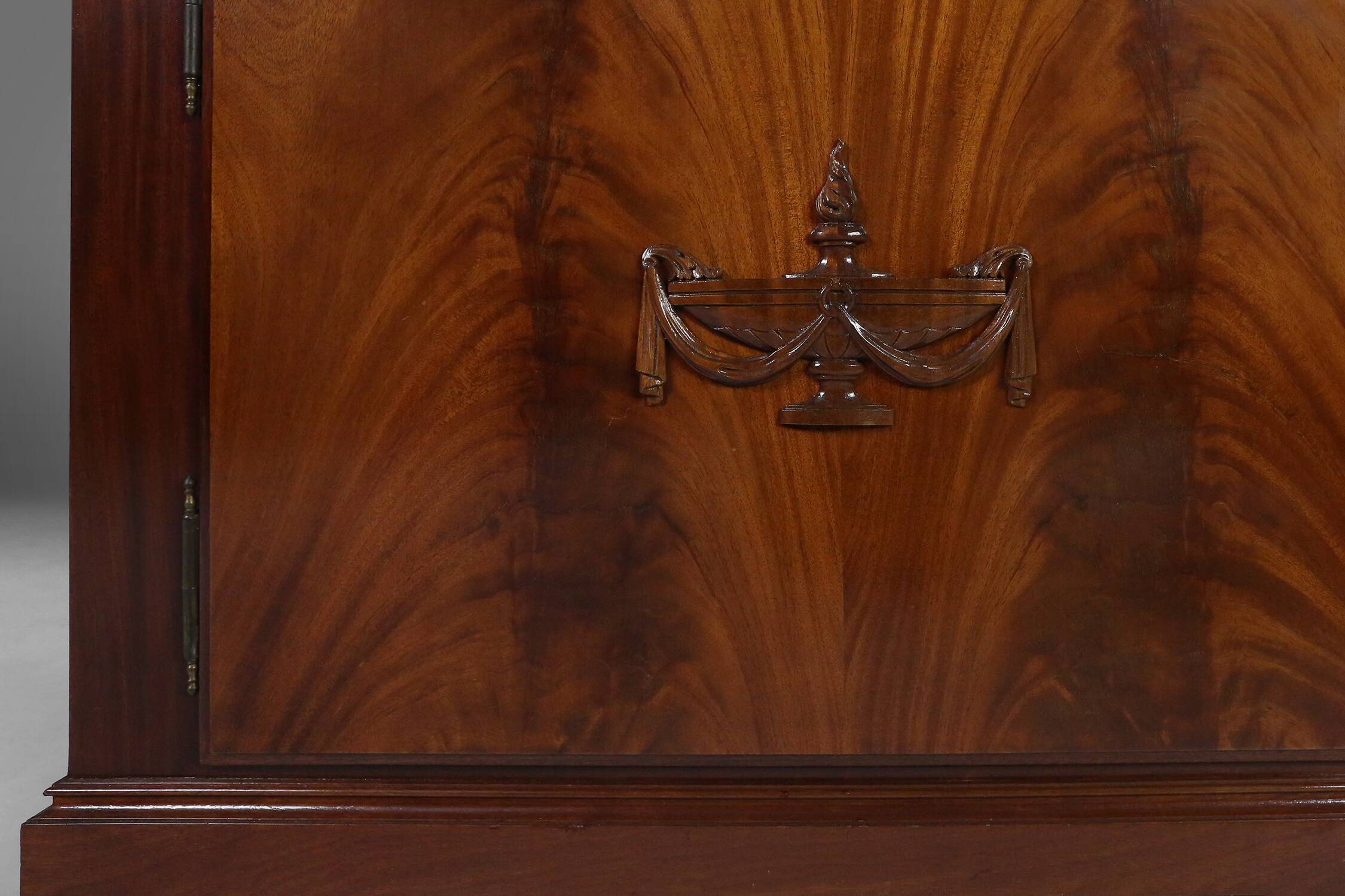 Exquisite Empire Style library cabinet with glass doors, Belgium, 1950s