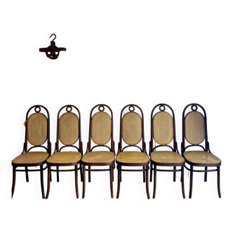 Ensemble de 6 chaises FMG Thonet modèle n°17