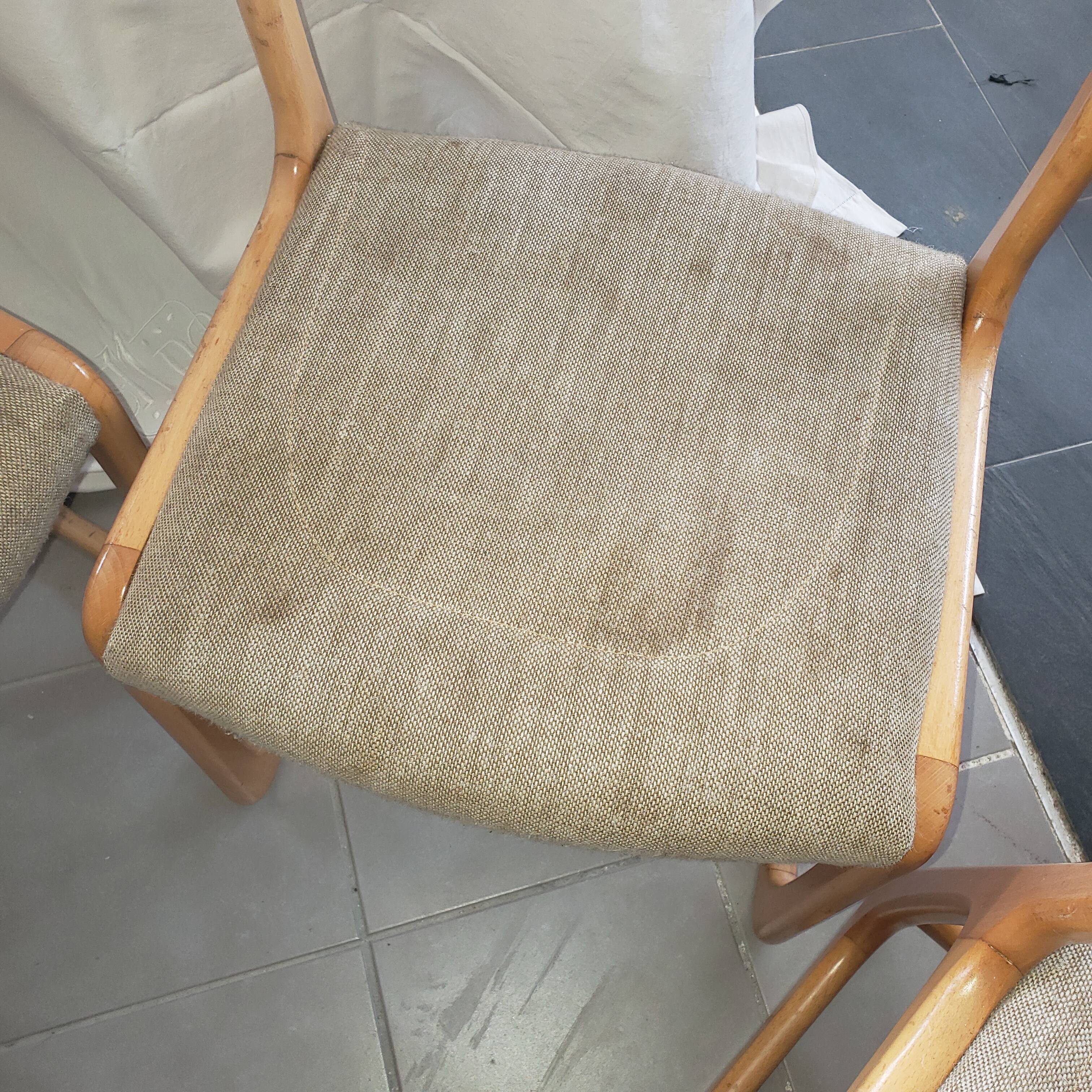 Lot de chaises traineau baumann ensemble de 4