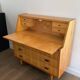 Secretary in Sycamore with Bronze Handles, French Work