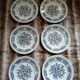 6 antique dinner plates