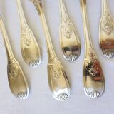 6 vintage silver metal forks punched 2106158