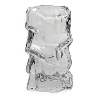 Tyko Axelsson Crystal Glass Vase, for Rejmyre, Sweden