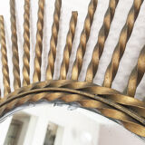 Mirror sun brass twisted, 1960 - 55x55cm