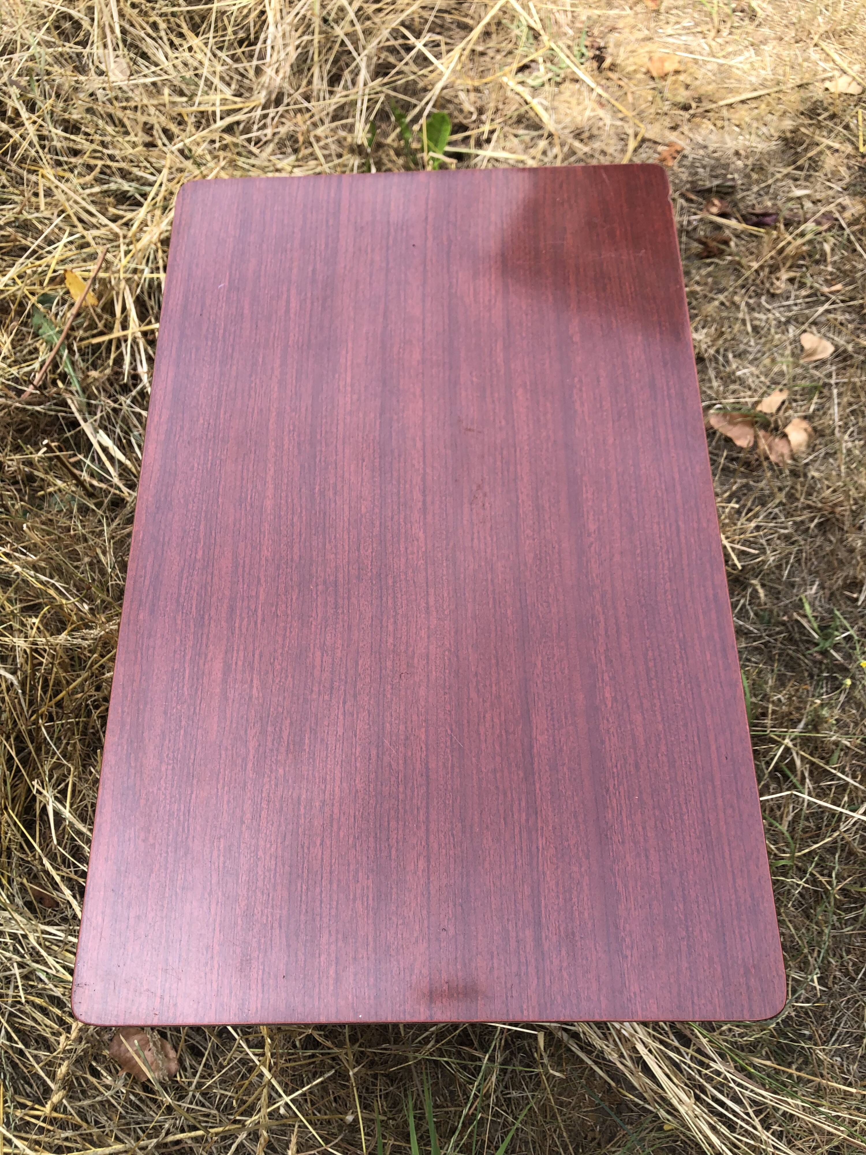 Bedside table or nightstand Formica brown 60s vintage