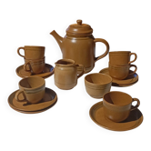 Sarguemines stoneware coffee service, Savoie brand.