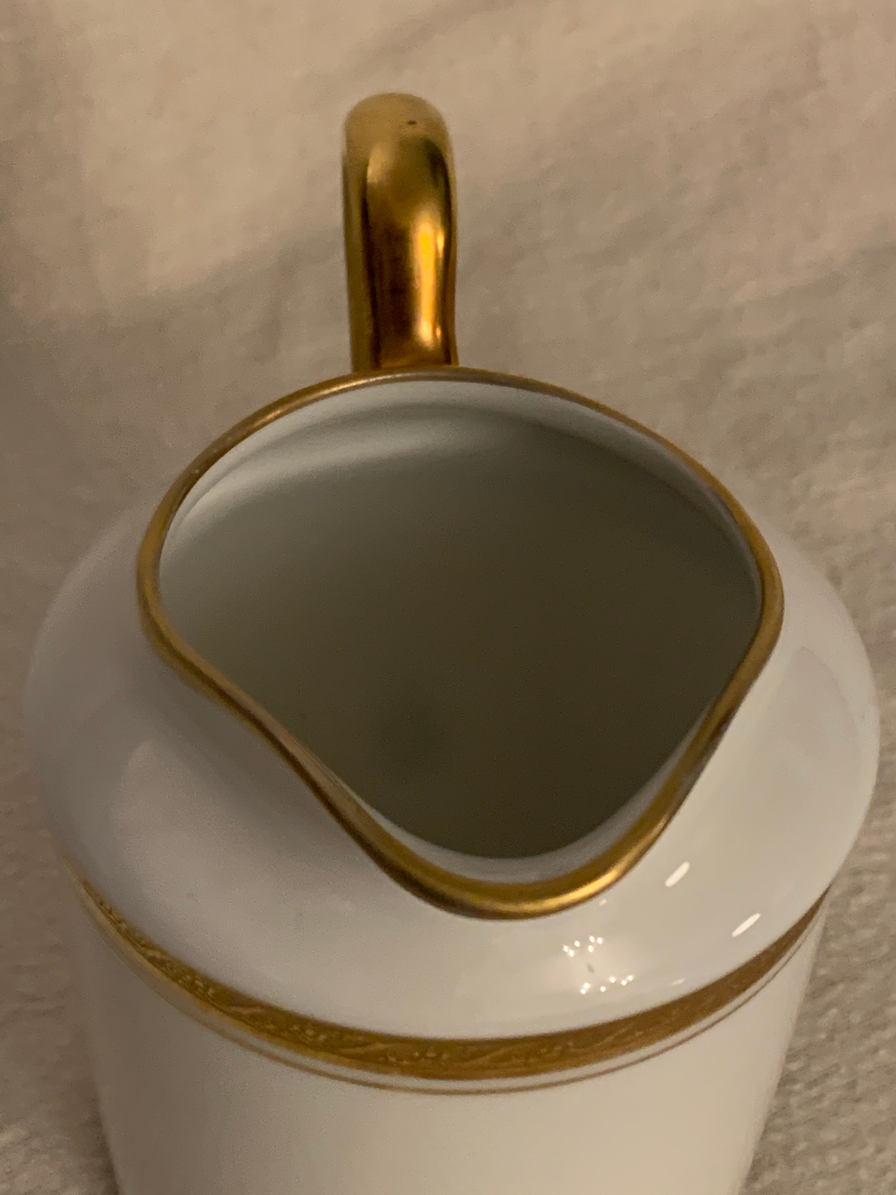 Pourer, teapot or coffee maker, and milk pot Jammet Seignolles Limoges