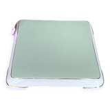 Important vintage trivet in celadon green faience by Villeroy & Boch.