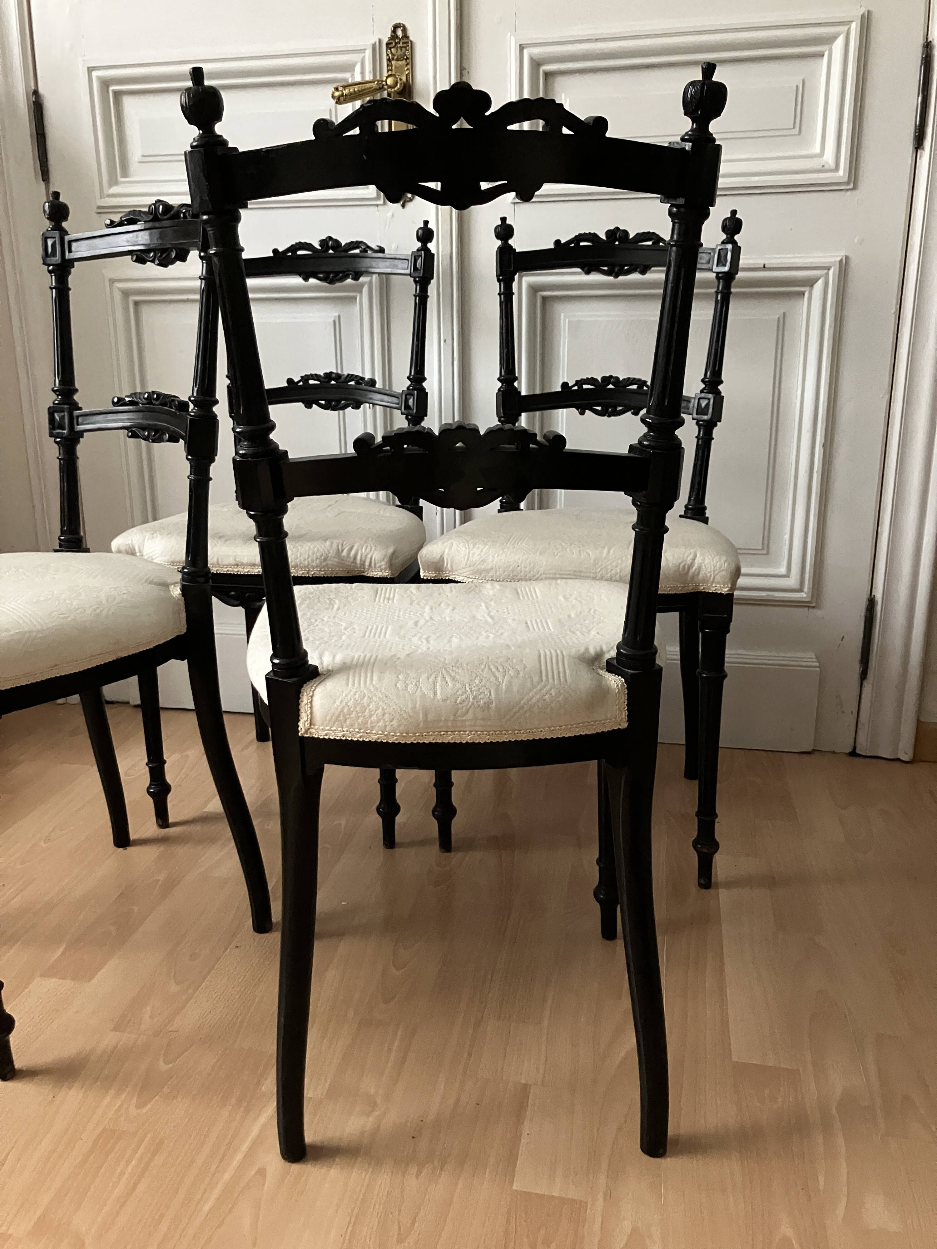 4 Napoleon III flying chairs