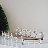 Set of 6 cat knife holders