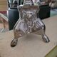 Large silver-plated metal candlestick