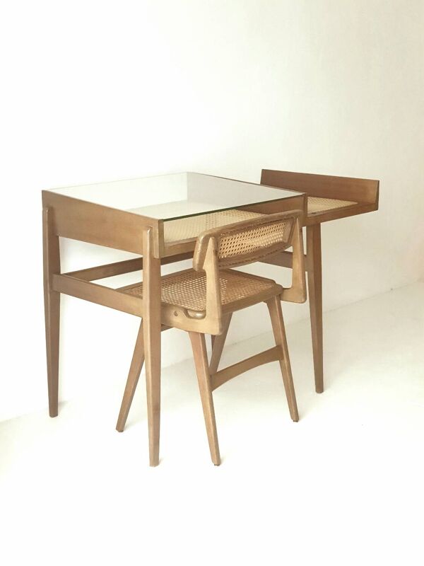 Bureau et chaise Michel Ducaroy pour SNA Roset 1950 -1960