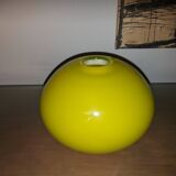 Yellow blown glass vase