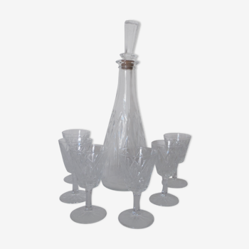 Cut glass liqueur service