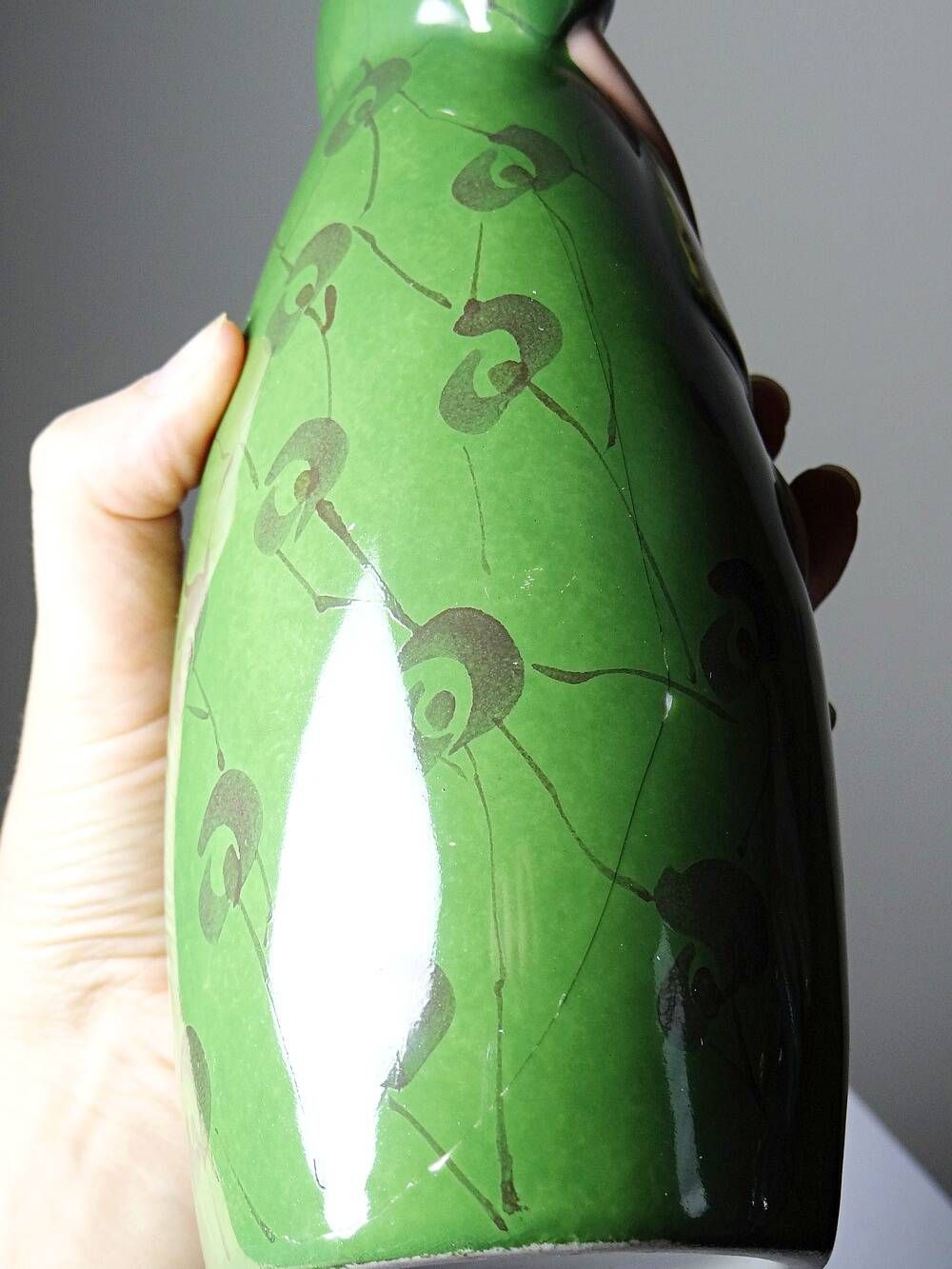Antique porcelain bottle from Limoges in the style of Robj, 1920s-1930s.