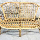 Vintage rattan sofa