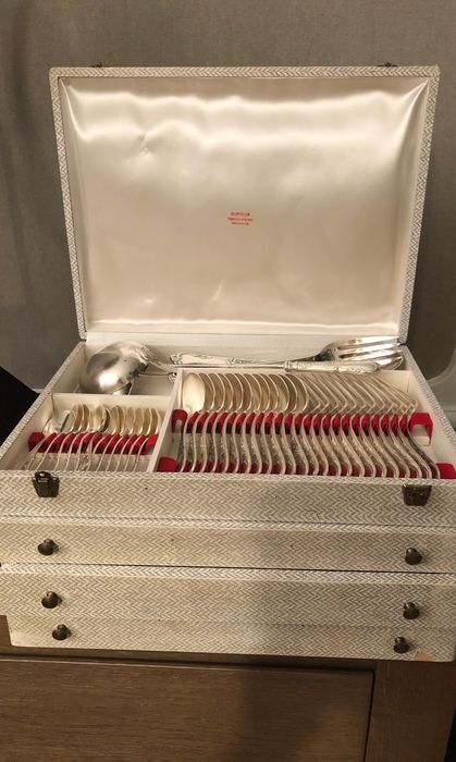 Table service for 12 people (160 rooms) regency - Silver Metal