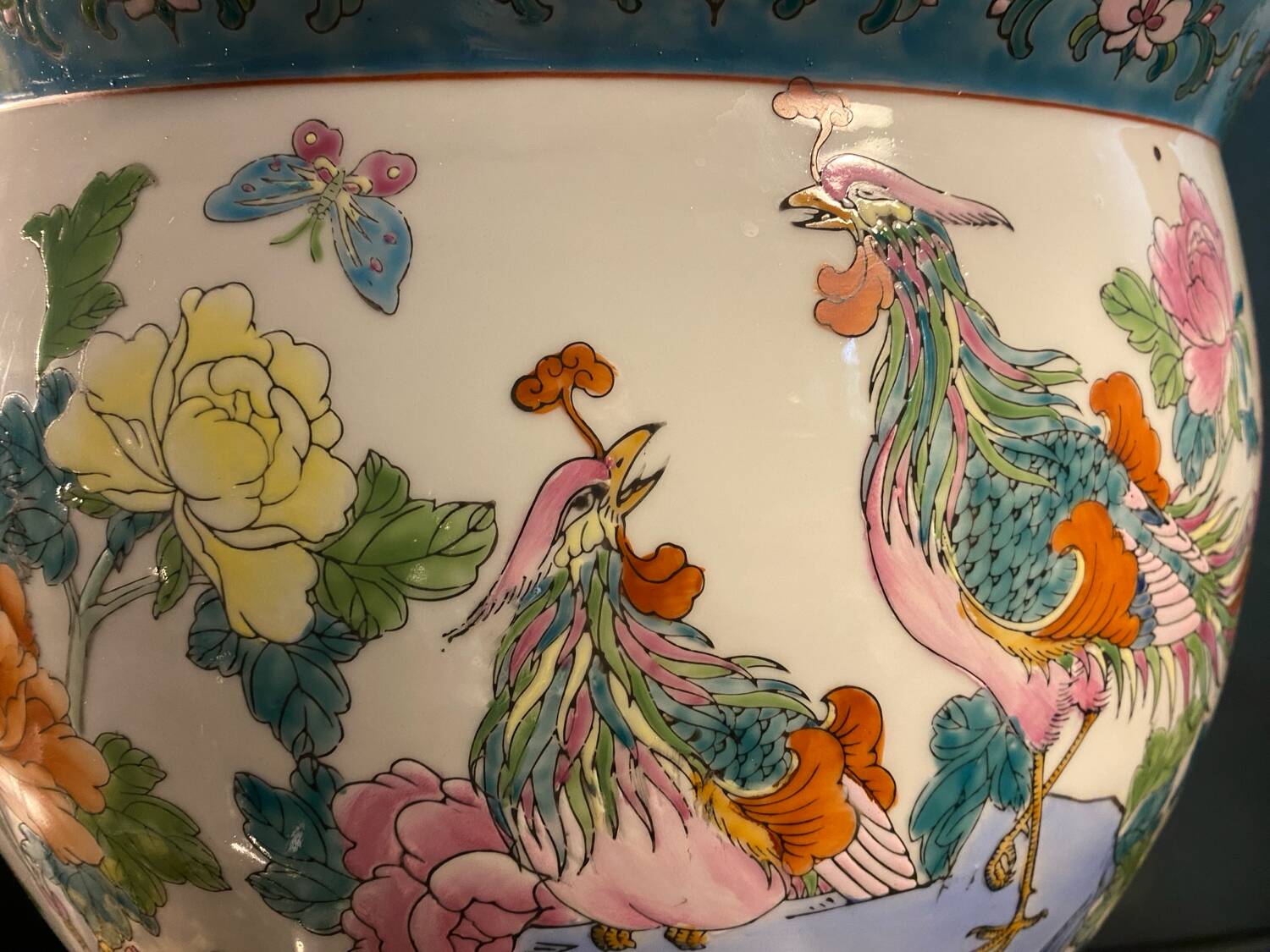 China XL Ceramic Fish Bowl Vase Pot Planter