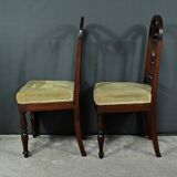 Pair of Mahogany Chairs, Restoration Period – 1st part of the 19th century