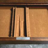 Empty silverware cabinet / vintage cutlery cabinet on tapered legs – year