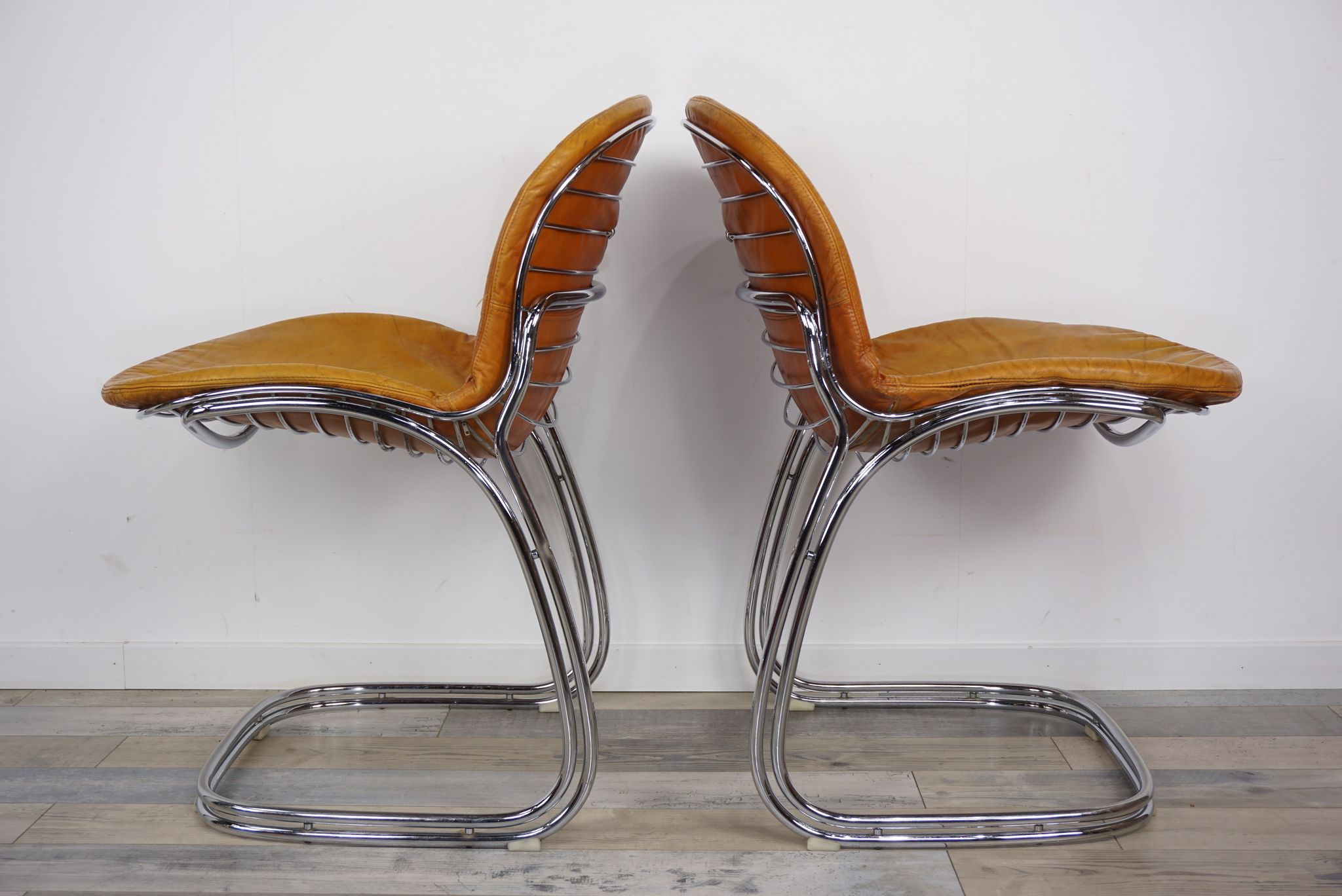 Set of 4 chairs Sabrina Italian design of the 1970s Gastone Rinaldi