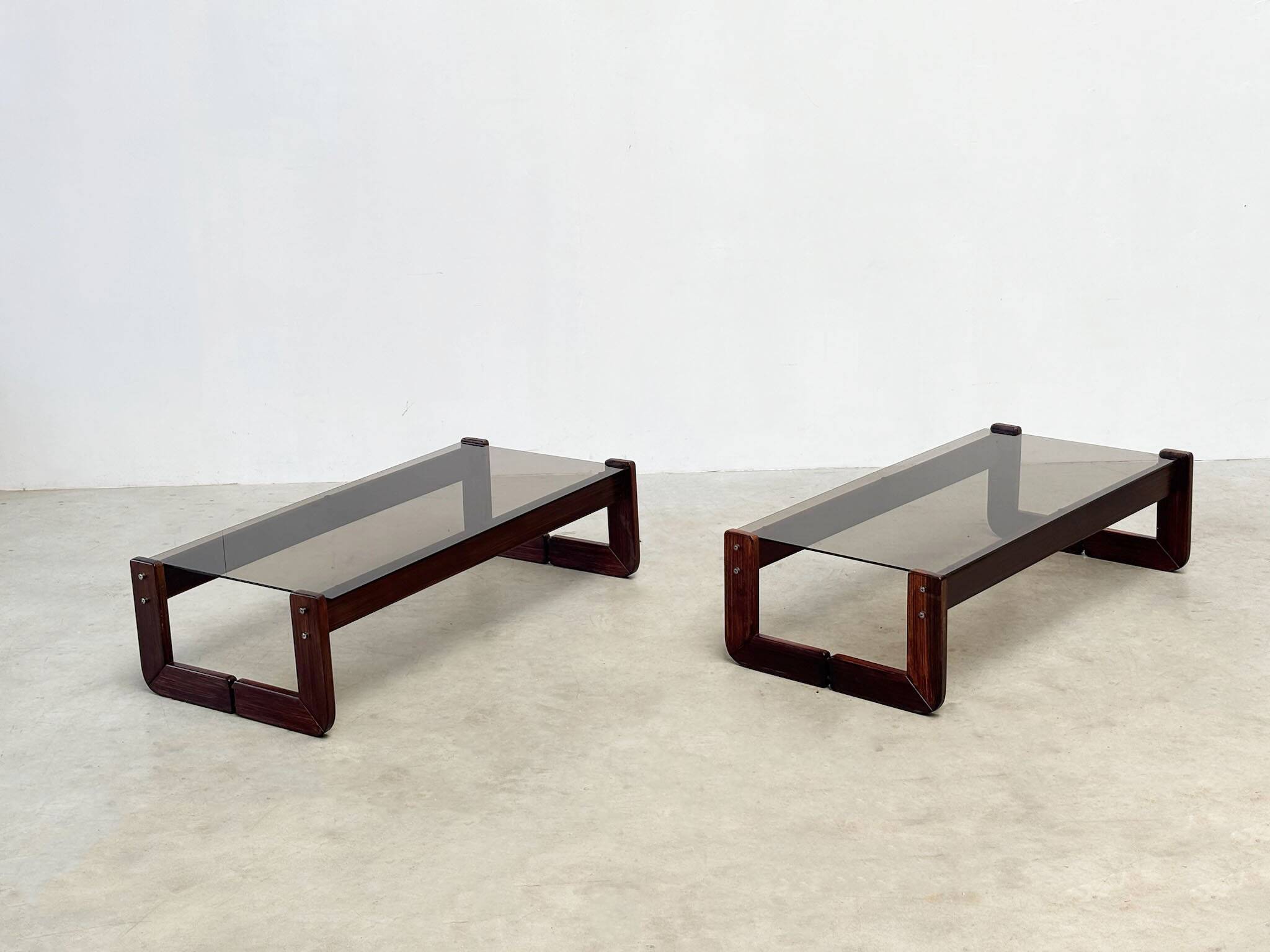 Set of two Brazilian MP91 coffee tables by Percival Lafer
