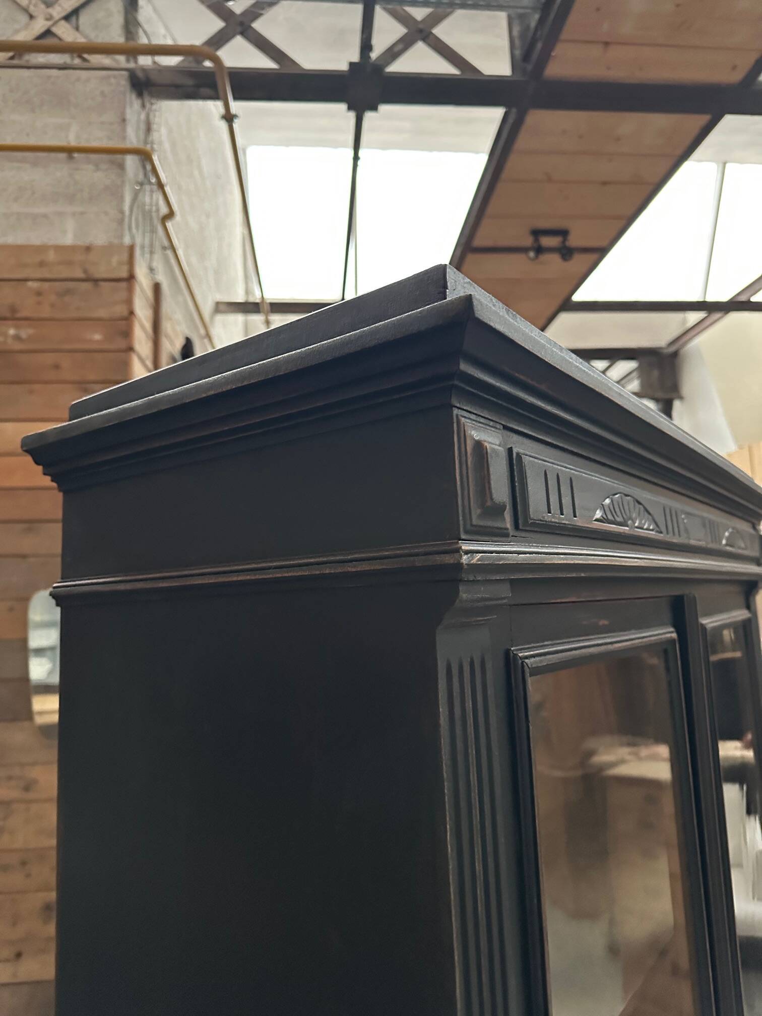 Napoleon III patinated display cabinet