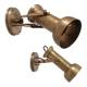 Pair of vintage wall sconces CVL in solid gold brass.