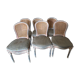 Set of 6 Louis XVI style chairs with caning.