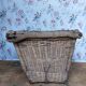Wood and wicker basket, antique, size xxxl.