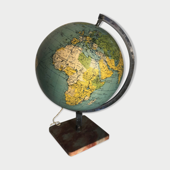 Globe Earth Vindrinet vintage marble glass 1940 - 36 cm