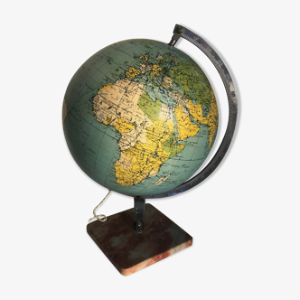Globe Earth Vindrinet vintage marble glass 1940 - 36 cm