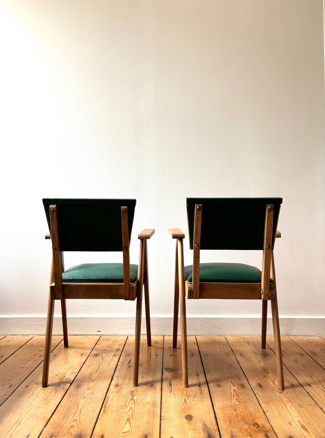 Pair of bridge armchairs
