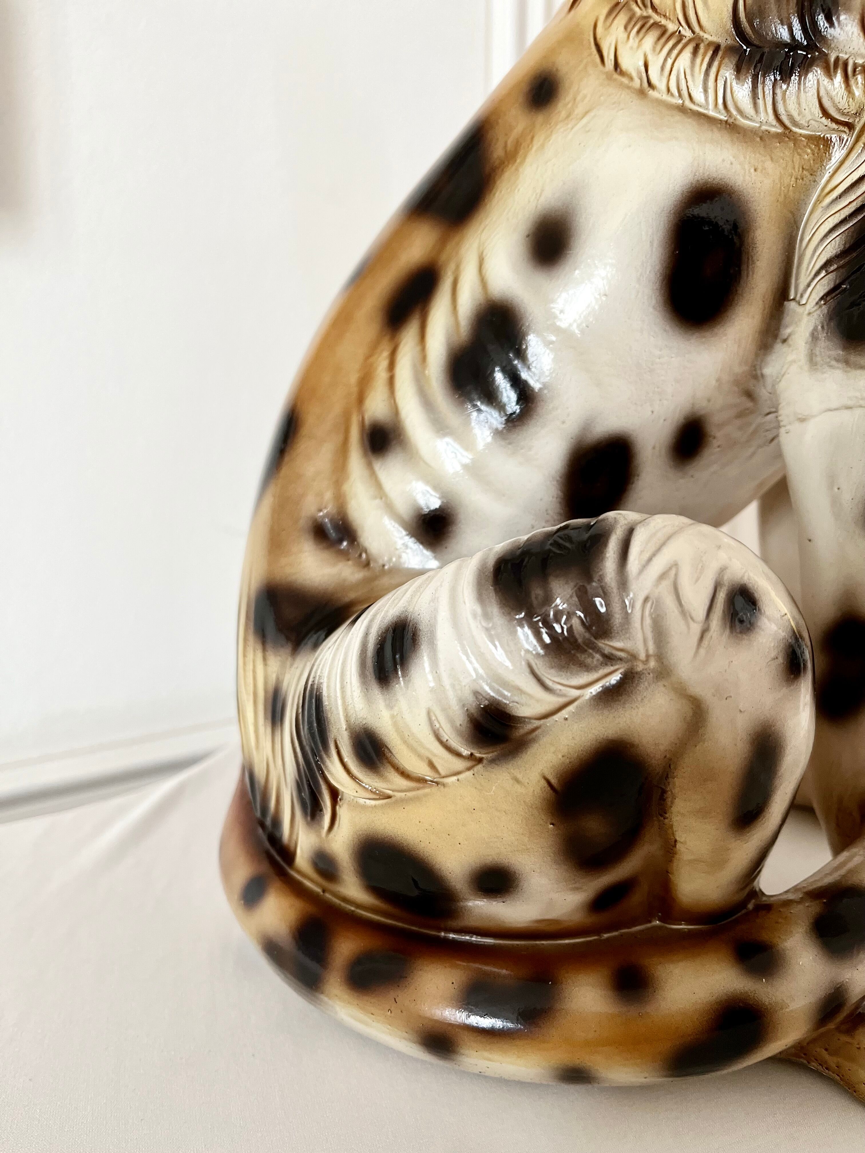 Vintage ceramic leopard