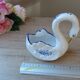 Cache hand-painted porcelain swan pot in portugal