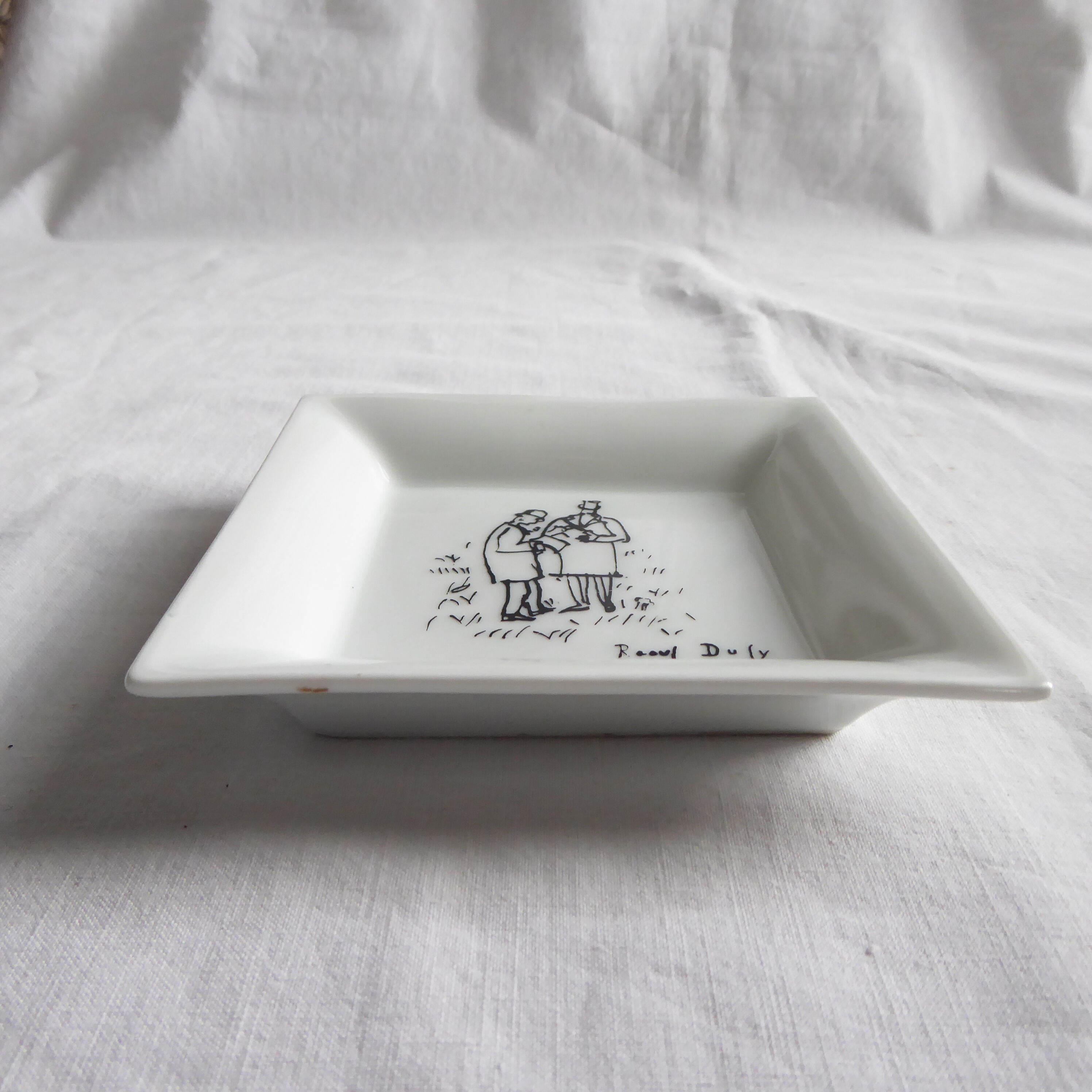 Empty cup Limoges porcelain pocket after Raoul Duffy