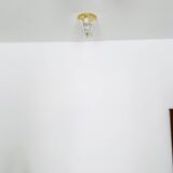 Brass and Glass Flush Light by Glashütte Limburg