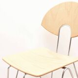 Mikado 1800 chair in beech and chrome by Kusch & Co