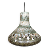 Midcentury ceramic fat lava vintage pendant lamp